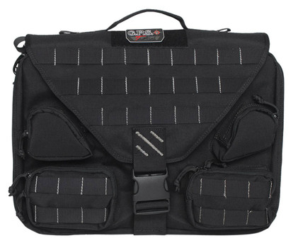GPS Bags T1350BCB Tactical Brief Case Black 1000D Polyester with Visual ID Storage System Pockets Fold Over Design  Lockable YKK Zippers Holds 1 Handgun Includes Holster UPC: 819763010078
