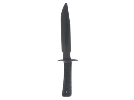 Cold Steel CS92R14R1 Military Classic Trainer 6.75" Fixed Plain Black Santoprene Blade, 4.75" Black Santoprene Handle