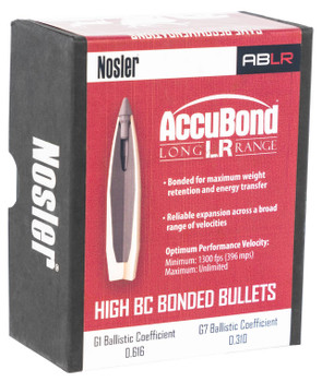 Nosler 58623 AccuBond Long Range 7mm .284 168 gr Spitzer Point 100 Per Box UPC: 054041586238