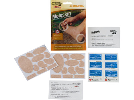Adventure Medical Kits 01550400 Moleskin Blister Prevention Brown 22 Precut Shapes