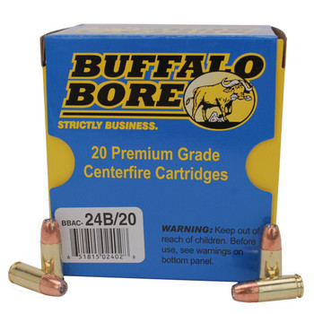 Buffalo Bore Ammunition 24B20 Personal Defense Strictly Business 9mm Luger P 124 gr Jacket Hollow Point 20 Per Box 12 UPC: 651815024028