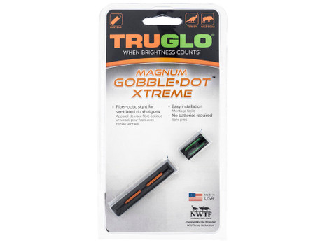 Truglo TG941XA Magnum Gobble-Dot Xtreme Universal Shotgun Fiber Optic Red/Green .25" Rib