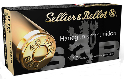 Sellier & Bellot Handgun Subsonic Centerfire Ammunition, 40 Smith & Wesson, Jacketed Hollow Point, 180 Grain - 50 Cartridge Box ( 50 / 1 )