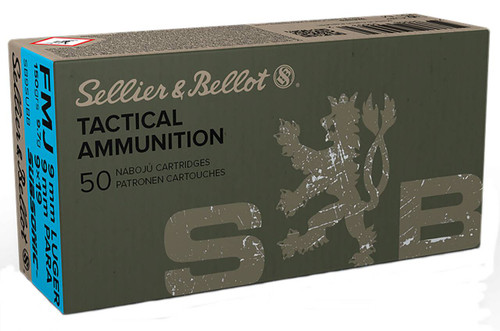 Sellier & Bellot Tactical Subsonic Centerfire Ammunition, 9mm Luger, Full Metal Jacket, 150 Grain - 50 Cartridge Box ( 50 / 1 )
