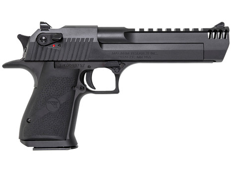 Magnum Research DE357IMB Desert Eagle Mark XIX 357 Mag 6" with Muzzle Brake 9+1 Matte Black Carbon Steel Frame & Slide Black Rubber Grip