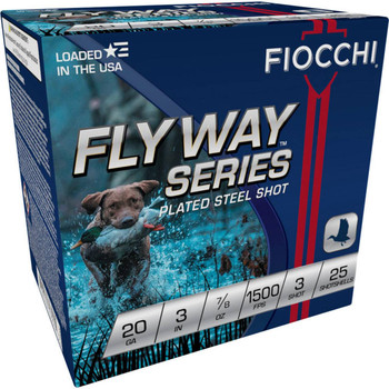 Fiocchi Flyway 20 Gauge Shotshell Ammunition, 3 Inch, 1500 FPS, 2/3 Ounce, #3 Shot - 25 Cartridge Box ( 25 / 1 )