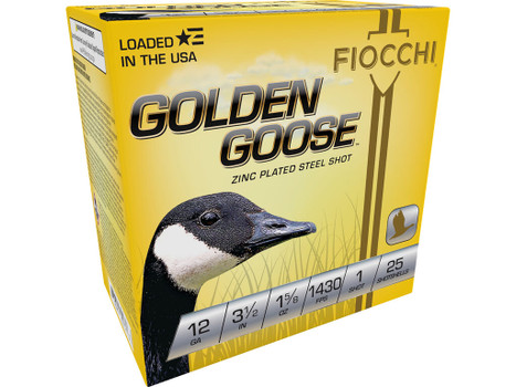 Fiocchi 1235GG1 Golden Goose 12Gauge 3.50" 1 5/8oz 1Shot 25 Per Box/10 Case