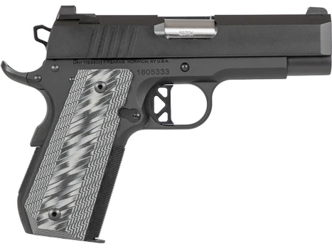 Dan Wesson 01884 EPC 9mm Luger 9+1 4" Stainless Bull Barrel Black Duty Serrated Stainless Steel Slide Black Aluminum Frame wBeavertail Black/Gray G10 Grip