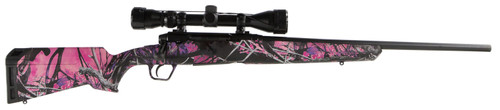 Savage Arms 57273 Axis XP Compact 7mm08 Rem 41 20 Matte Black BarrelRec Muddy Girl Synthetic Stock Includes Weaver 39x40mm Scope UPC: 011356572738