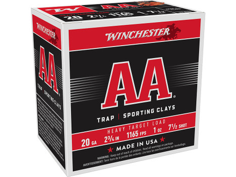 Winchester Ammo AAH207 AA Heavy 20Gauge 2.75" 1oz 7.5Shot 25 Per Box/10 Case