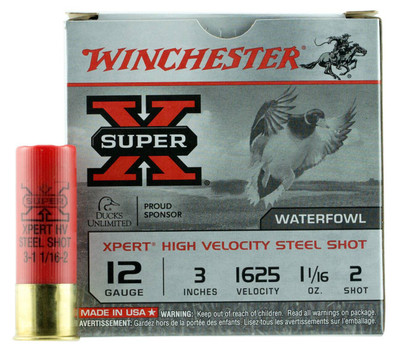 Winchester Super-X 12 Gauge Shotshell Ammunition, 3 Inch, 1625 FPS, 1 1/16 Ounce, #2 Shot - 25 Cartridge Box ( 25 / 1 )