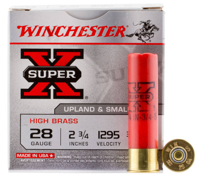 Winchester Super-X 28 Gauge Shotshell Ammunition, 2 3/4 Inch, 1295 FPS, 2/3 Ounce, #5 Shot - 25 Cartridge Box ( 25 / 1 )