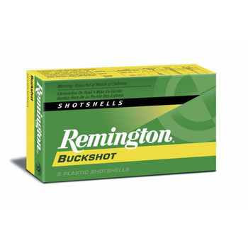 Remington Express Buckshot 12 Gauge Shotshell Ammunition, 2 3/4 Inch, 1325 FPS, 27 Pellet, #4 Buck - 5 Cartridge Box ( 5 / 1 )