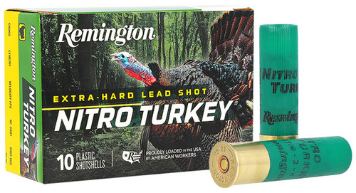 Remington Nitro Turkey 12 Gauge Shotshell Ammunition, 2 3/4 Inch, 1260 FPS, 1 1/2 Ounce, #4 Shot - 10 Cartridge Box ( 10 / 1 )
