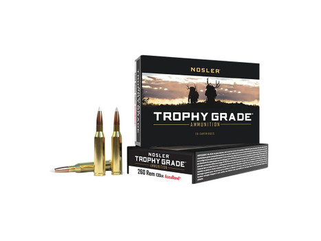 Nosler 60024 Trophy Grade 260Rem 130gr Nosler AccuBond 20 Per Box/10 Case