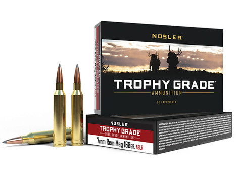 Nosler 60108 Trophy Grade Long-Range 7mmRemMag 168gr Nosler Spitzer AccuBond Long Range 20 Per Box/10 Case