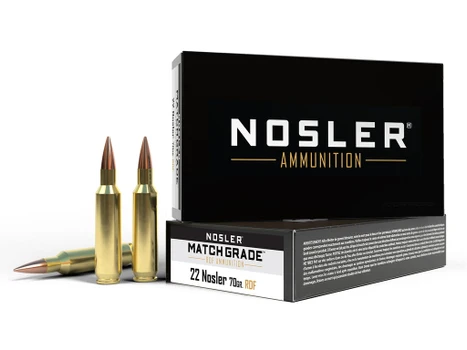 Nosler 60124 Match Grade RDF 22Nosler 70gr RDF Hollow Point Boat Tail 20 Per Box/10 Case