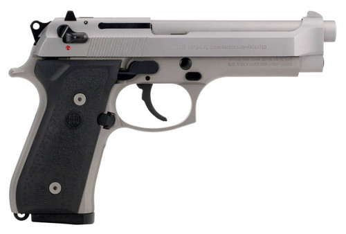 Beretta USA JS92F510CA 92FS Inox CA Compliant Full Size 9mm Luger 101 4.90 Satin Stainless Barrel Serrated Slide  Alloy Frame Black Stippled Rubber Grips UPC: 082442884998