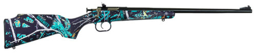 Crickett KSA2172 Youth  22 LR 1rd 16.12 Blued Barrel  Receiver Fixed FrontAdjustable Rear Peep Sights Muddy Girl Serenity Synthetic Stock w11.5 LOP Rebounding Firing Pin Safety UPC: 611613021728