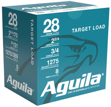 Aguila Competition Target 28 Gauge Shotshell Ammunition, 2 3/4 Inch, 1275 FPS, 2/3 Ounce, #9 Shot - 25 Cartridge Box ( 25 / 1 )
