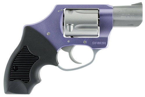 Charter Arms 53841 Undercover Lite Lavender Lady Small 38 Special 5 Shot 2 Stainless Steel Barrel  Cylinder Lavender Aluminum Frame wBlack Finger Grooved Rubber Grip Concealed Hammer UPC: 678958538410