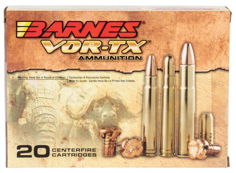 Barnes Vor-TX Hyper Velocity Centerfire Ammunition, 470 Nitro Express, Barnes TSX Flat Base, 500 Grain - 20 Cartridge Box ( 20 / 1 )