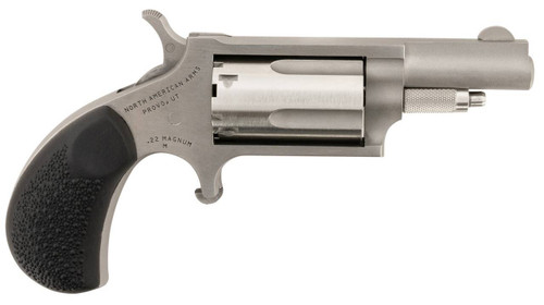 North American Arms 22MGRCHSS MiniRevolver Carry Combo 22 WMR 5 Shot 1.63 Barrel Stainless Steel BarrelCylinderFrame Black Rubber Grip Includes Exclusive Holster Package UPC: 744253001857