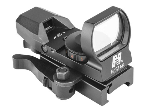 NcStar D4RGBQ Red & Green Reflex Sight with 4 Reticles Black Anodized 1 x 0.95" x 1.34" Red/Green Multi Reticle