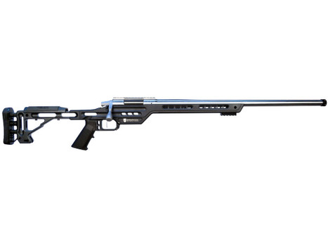 MasterPiece Arms 6CMPMRRHBLKPBA PMR 6mm Creedmoor 10+1 24" Stainless Steel Polished Black Aluminum Black V-Bedded BA Hybrid Chassis Stock Right Hand
