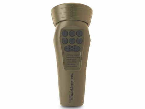 Western Rivers WRC-GC6S Mantis Six Shooter Electronic Call Multiple Sounds Attracts Predators Brown Plastic