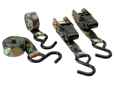 HME RS4PK Camouflage Ratchet Tie Down Straps Camouflage 4 Pack