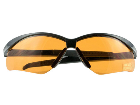 Walker's GWPSGLAMB Sport Glasses Crosshair Adult Amber Lens Polycarbonate Black Frame