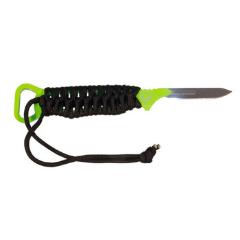 HME HMEKNSKRAB Skeleton Replace a Blade Fixed Skinner Plain Stainless Steel BladeBlackGreen Cord Wrapped Micarta Handle Includes 5 Replacement BladesSheath UPC: 888151019993