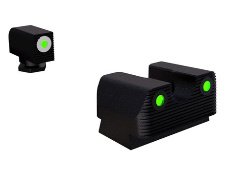 Rival Arms RA2B231G Night Sights for G42/G43/G48 Green Tritium White Outline Front Sight-Green Tritium Black Outline Rear Sight