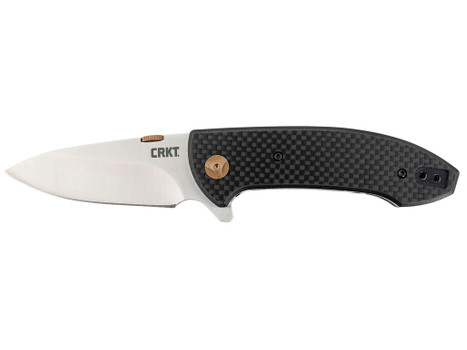 CRKT 4620 Avant 3.18" Folding Spear Point Plain Satin 8Cr14MoV SS Blade/ Black Carbon Fiber/G10 Handle Includes Pocket Clip
