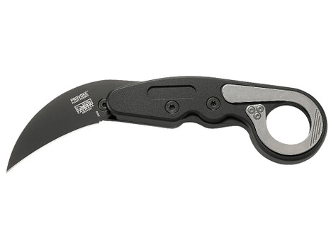 CRKT 4040 Provoke 2.41" Folding Hawkbill Plain Black TiN D2 Steel Blade/ Black Aluminum Handle Includes Pocket Clip