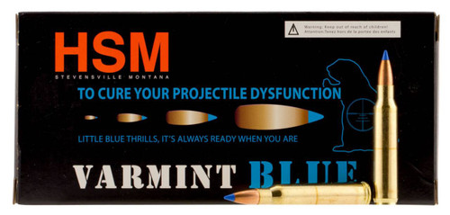 HSM Varmint Hyper Velocity Centerfire Ammunition, 223 Remington, Sierra BlitzKing, 55 Grain - 20 Cartridge Box ( 20 / 1 )