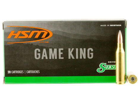 HSM 24317N Game King 243 Win 100 gr Sierra GameKing Spitzer Boat Tail 20 Per Box/ 25 Case