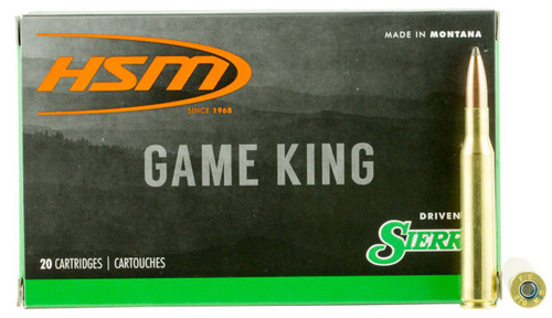 HSM Game King Hyper Velocity Centerfire Ammunition, 270 Winchester, Sierra GameKing Spitzer Boat Tail, 130 Grain - 20 Cartridge Box ( 20 / 1 )