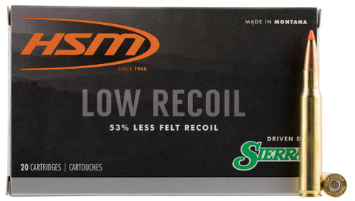 HSM Low Recoil Hyper Velocity Centerfire Ammunition, 30-06 Springfield, Orange Polymer Tip, 150 Grain - 20 Cartridge Box ( 20 / 1 )