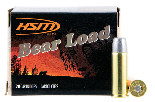 HSM Bear Load Standard Velocity Centerfire Ammunition, 45 Colt, Wide Flat Nose, 325 Grain - 20 Cartridge Box ( 20 / 1 )