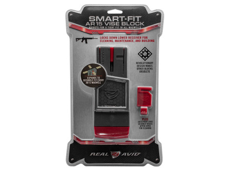 Real Avid AVAR15SFVB Smart-Fit Vise Block Gray/Red Polymer 223 Rem/5.56x45mm NATO AR-15