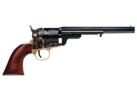 Cimarron CA925 1851 Richards-Mason 38 Special 6 Shot, 7.50" Blued Octagon Barrel & Cylinder, Color Case Hardened Steel Frame, Brass Bead Front Sight, Walnut Grip