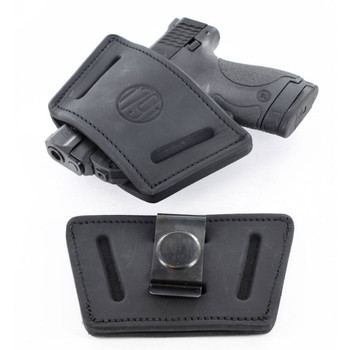 1791 Gunleather UIWSBLA UIW  IWBOWB Black Leather Belt Clip Fits Most SmallMid Frame Autos Ambidextrous UPC: 816161020005
