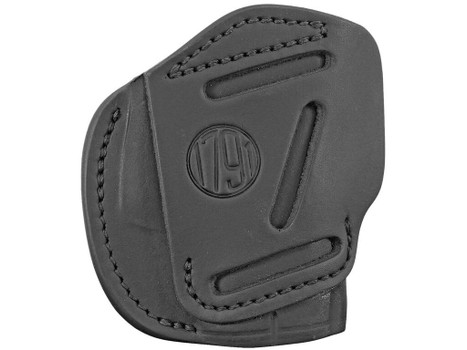 1791 Gunleather 3WH2SBLA 3-Way IWB/OWB Size 02 Stealth Black Leather Belt Loop Compatible w/ Ruger LCP Compatible w/ Glock 42 Compatible w/ S&W Bodyguard Ambidextrous Hand