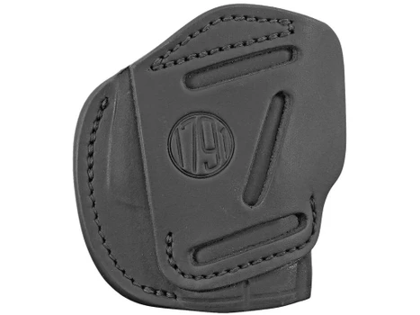1791 Gunleather 3WH2SBLA 3-Way IWB/OWB Size 02 Stealth Black Leather Belt Loop Compatible w/ Ruger LCP Compatible w/ Glock 42 Compatible w/ S&W Bodyguard Ambidextrous Hand