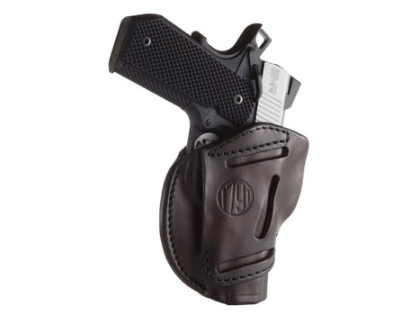 1791 Gunleather 3WH1SBRA 3-Way IWB/OWB Size 01 Signature Brown Leather Belt Loop Fits 1911 3-4" Ambidextrous Hand