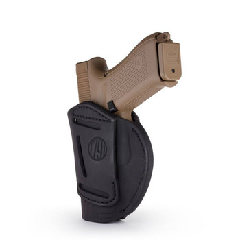 1791 Gunleather 4WH5SBLL 4Way  IWBOWB 05 Stealth Black Leather Belt Clip Fits SW MPSpringfield XDGlock 17HK VP9 Left Hand UPC: 816161020821