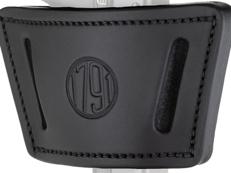 1791 Gunleather UIWXSBLA UIW Max IWB/OWB Black Leather Belt Clip Fits Most Mid-Large Frame Autos with Rail, Laser & Light Ambidextrous
