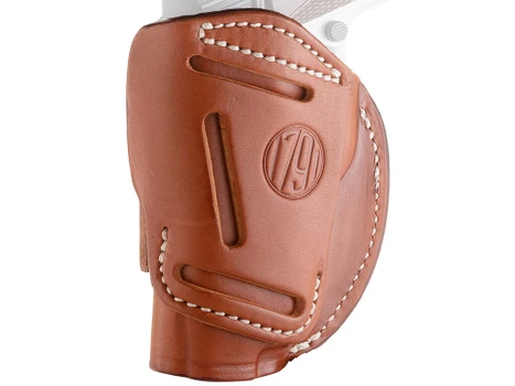 1791 Gunleather 4WH1CBRR 4-Way IWB/OWB 01 Classic Brown Leather Belt Clip Fits 3-4" Barrel 1911